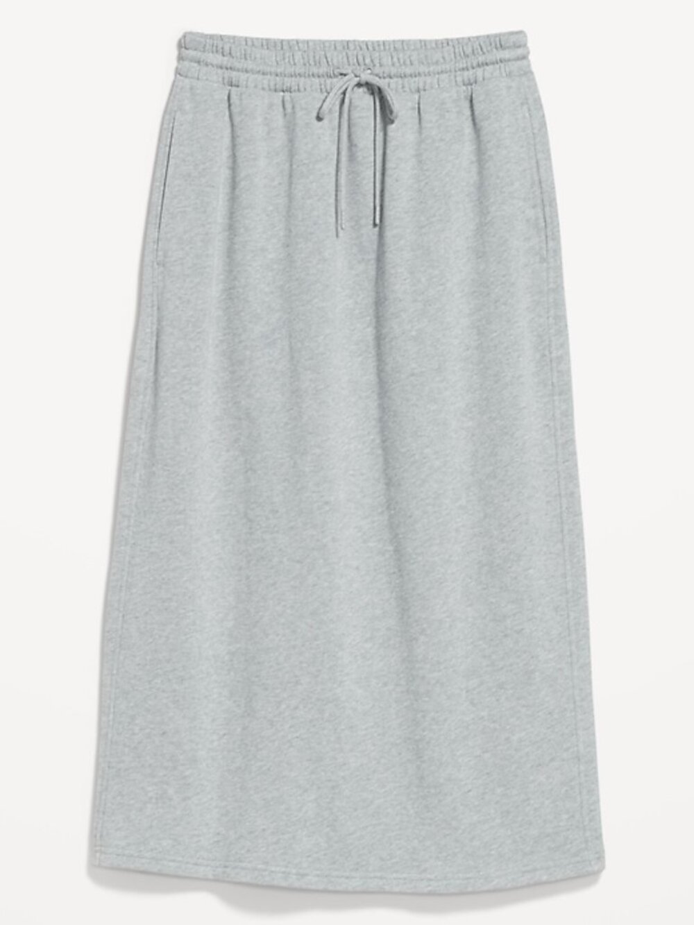 Old Navy Heather Gray Drawstring Midi Skirt Sz S